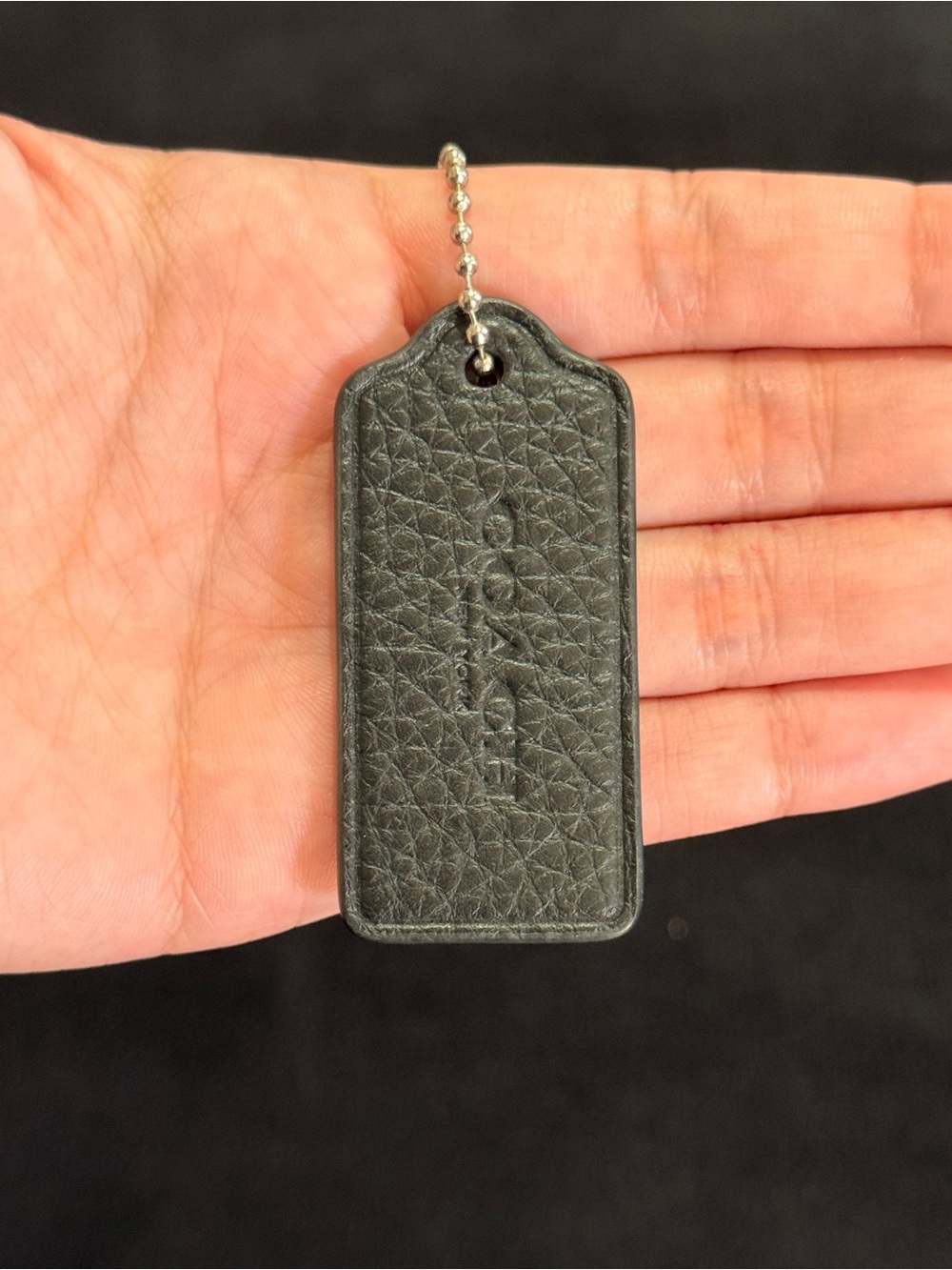 2.25” Medium Modern Coach Leather Key Fob Bag Charm Keychain Hang Tag/Hangtag